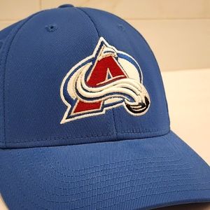 Colorado Avalanche Hat - Stretch Fit S/M - Reebok FitMax - Blue w/ raised logo